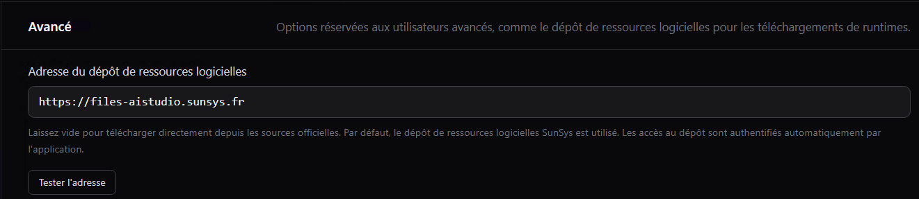 Panneau Avancé